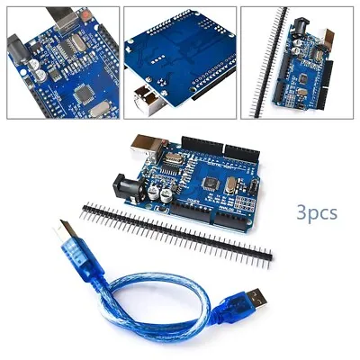 £7.07 • Buy Arduino UNO R3 Development Board MEGA328P ATMEGA16U2 With USB Connection Cable