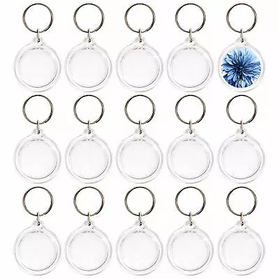 50 Pack Photo Insert Clear Acrylic Blank Photo Picture Frame Keyring Keychain • £12.99