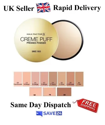 £5.94 • Buy Max Factor Creme Puff, Pressed Powder **SEALED** - Choose **Rapid Delivery**