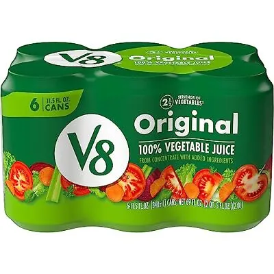 V8 Original 100% Vegetable Juice 11.5 Fl Oz Can Pack Of 6 • $9.54