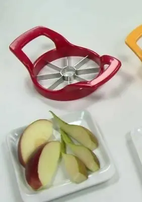£4.50 • Buy Apple Cutter Slicer Divider Fruit Corer Steel Blade Heavy Duty Handy Tool Red