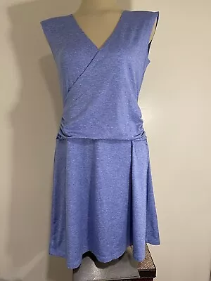 $21.50 • Buy Patagonia Seabrook Twist Sleeveless Dress Violet Blue Athleisure Sundress Medium