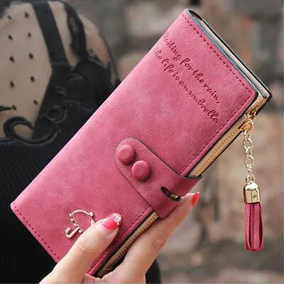 $7.89 • Buy Large Capacity Women Lady Long Leather Wallet ID Card Cash Phone Holder Purse US