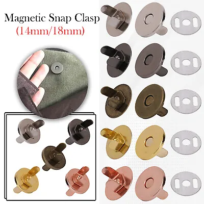 £2.89 • Buy Magnetic Snap Clasps Button Fastener DIY Clothing Leather Craft Handbags 14/18mm