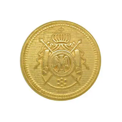 GOLD MILITARY CREST COAT OF ARMS METAL SHANK BUTTONS 23.5mm • £3.99