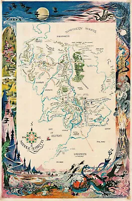 Middle Earth LOTR Fantasy Map Wall Art Poster Print Decor Home Office Artwork • $13.95