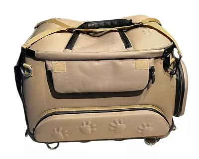 Kuryakyn Pet Palace Motorcycle Carrier 4199 Travel Tan Faux Fur Lined Kennel • $150