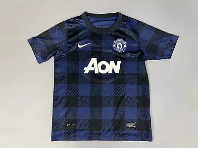 Manchester United 2013 2014 Away Shirt Football Soccer Boys 532850-411 Size M • $14.39
