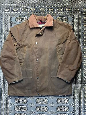 Vtg Backhouse New Zealand Barbour Waxed Jacket Size 44 • $99.99