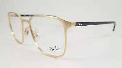 Ray Ban Eyeglasses NEW RB 6512 Color 2860 Brushed Gold Havana Size 54 Large  • $135.79