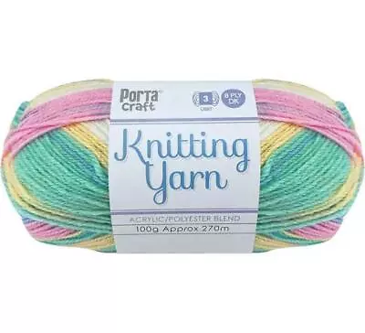 Knitting Yarn 100g 270m 8ply Multi Fairy (Product # 189559) • $3.30