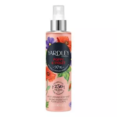 Yardley Poppy And Violet Body Mist 200ml - New - Free P&p - Uk • £8.95