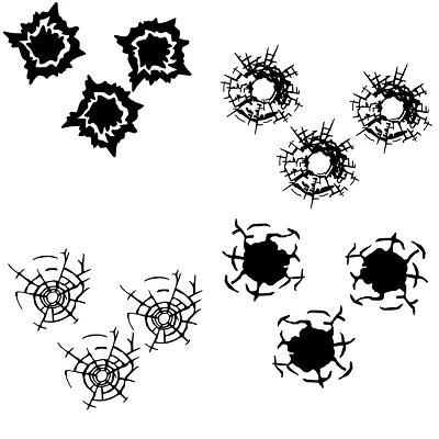 $6.99 • Buy Bullet Hole Vinyl Decal Sticker Car Wall  Design Window Art Laptop USA Seller