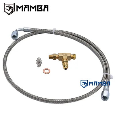 Universal 125cm M12x1.25 4G93T 4G63T TD04L TD05H Turbo Oil Feed Line W/ 1/8NPT • $49