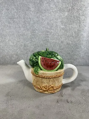 Miniature Watermelons In A Basket Teapot Unique Vintage • $19.98