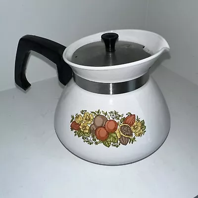 Vintage Corning Ware 6 Cup Coffee/Tea Pot Spice Of Life P-104 W/Lid • $14.99