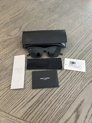 YSL Women's Cat Eye Black/Gray SL 276 MICA 001 Sunglasses • $225