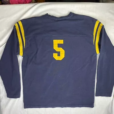 Mossimo Retro 40s 50s Style Athletic Jersey Long Sleeve Shirt Size Medium Y2k #5 • $25