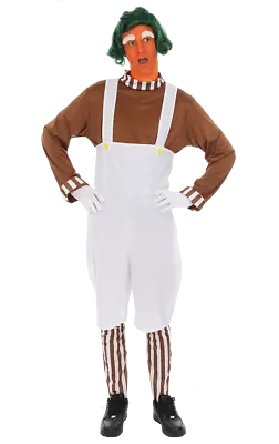 Mens Oompa Loompa Chocolate Factory Worker World Book Day Fancy Dress Costume • £47.99