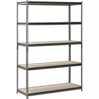 Storage Rack 5 Adjustable Shelves Steel Garage Home Metal Shelf Unit Heavy Duty • $130.64