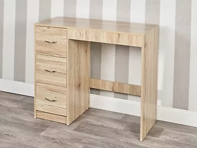 3 Drawer Wooden Bedroom Dressing Computer Work Table Desk Jewellery Office Unit • £64.99