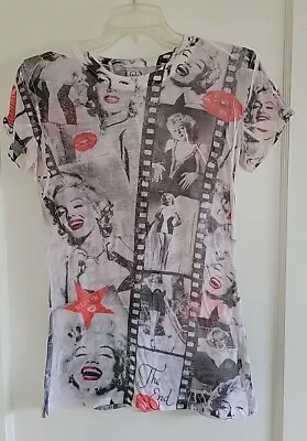 Hollywood Legend Marilyn Monroe Graphic Thin Sexy Clingy T-Shirt Women's Size L • $19.95