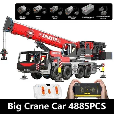 Building Blocks Expert RC APP MOC Large Mobile Crane Bricks DIY Model Kids Toys • $472.99