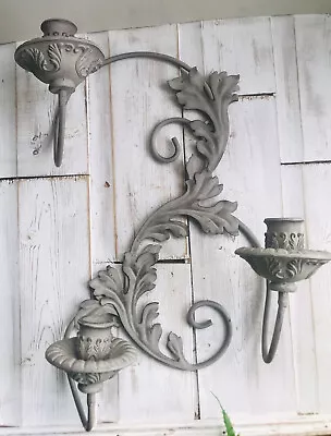 French Wall Candle Holder Vintage Style Candlestick Holder Sconces Home Decor • £18