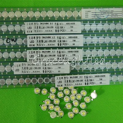 10 50 100pcs 1W 3W High Power Cool White/Warm White LED Beads Lamp Diodes Chip • $0.99