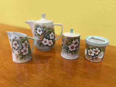 Melitta Germany Floral Teapot Set With Candle Holder • $25