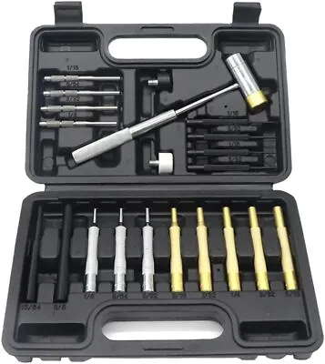 $23.90 • Buy 21pcs Roll Pin Punch Double-faced Hammer Brass Gunsmith Maintenance Tool Kit