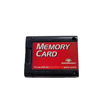 Performance Controller Memory Card Nintendo 64 N64 P-306 • $12.98
