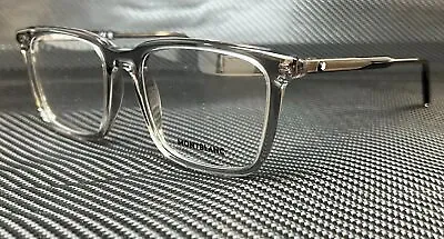 MONT BLANC MB0011O 008 Grey Rectangle Men's 54 Mm Eyeglasses • $152.28