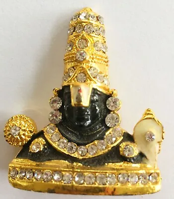 Mini Venkateshwara Swamy Balaji Bust Metal Idol Lord Vishnu Tirupathi H-2.1  • $6.50