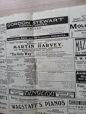 Theatre Programme Manchester1932manchester Princesmartin Harveythe Only Way • £8