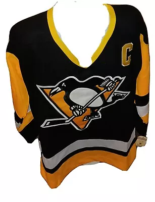 CCM Throwback Pittsburgh Penguins Mario Lemieux Men's Size 50 Large  C  Jersey • $73.89