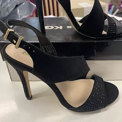 Miss KG Black Glenda Suedette Ladies Shoes Size • £14.99