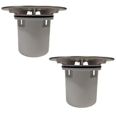 £19.80 • Buy Shower Drain Waste Replacement Chrome Cap Tube Sediment Cup For 90mm Tray 5 Hole