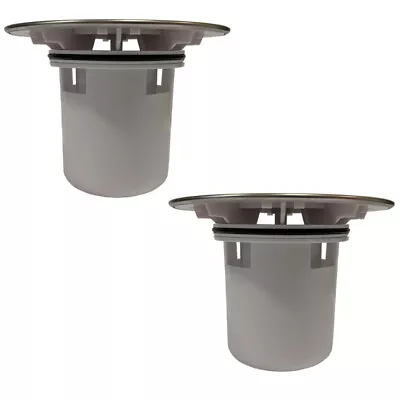 £19.80 • Buy Shower Drain Waste Replacement Chrome Cap Tube Sediment Cup For 90mm Tray 5 Hole