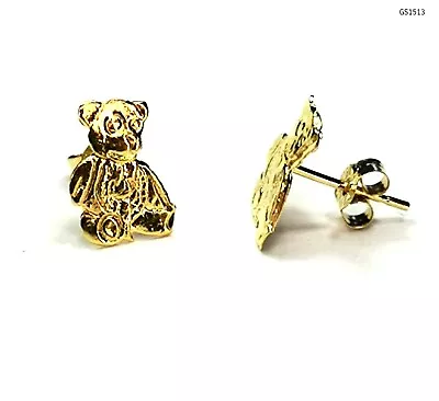 New 9ct Solid Gold Teddy Bear Earrings Kids Girls Stud Boxed BNIB (GS1513) • £22.99