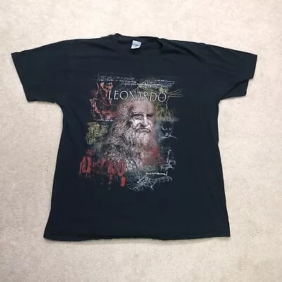 Leonardo Da Vinci Vitruvian Man T Shirt Mens Large Black • $13.89