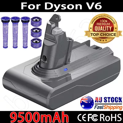 9500mAh For Dyson V6 Battery Absolute Animal Slim DC58 DC59 SV03 SV04 SV09 21.6V • $39.99