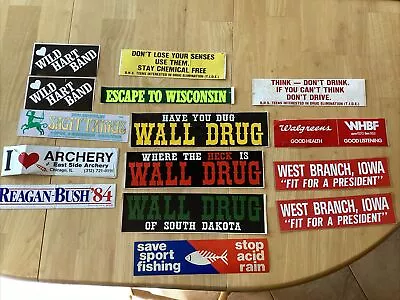 Lot Of 15 Vintage Bumper Stickers • $15