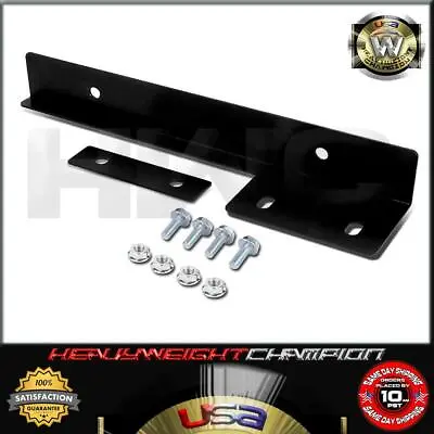 Universal Black Front Bumper License Plate Mount Bracket Relocator Racing Kit • $6.88