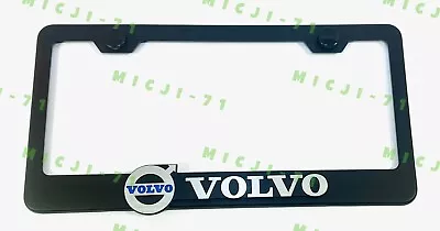 3D Volvo Emblem Stainless Steel Black License Plate Frame Rust Free • $19.99