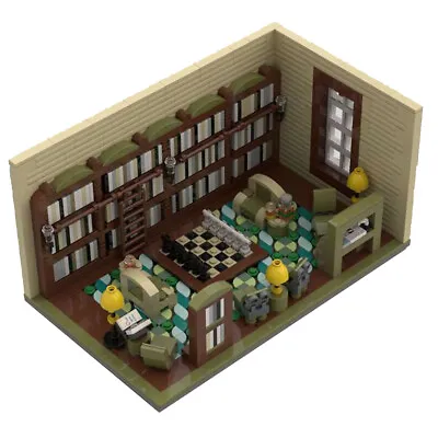 Vintage Library In Victorian Style Building Toys Set 1145 Pieces MOC Build • $94.99