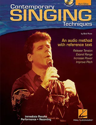 Contemporary Singing Techniques For Men Vocal Lessons Audio Hal Leonard Book CD • $19.95