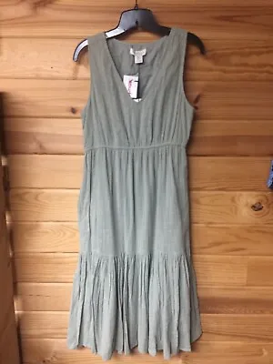 $10.89 • Buy NWT Rachel Zoe Women's Sleeveless Sage Green Ruffle Long Maxi Dress Small