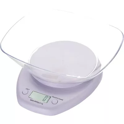 5KG Digital Kitchen Scale Cooking Weighing Weight Large Bowl  • £11.25