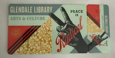 Shepard Fairey Obey Giant Limited Edition Glendale Library Card 2024 • £32.30